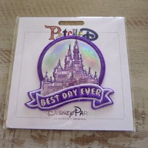 NWT Disney patched patches best day ever castle
